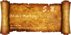 Stuhl Martin névjegykártya
