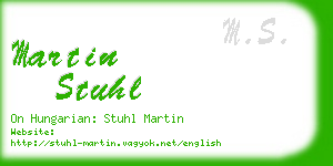 martin stuhl business card